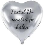 Personal Balon din folie cu text - Inimă argintie 61 cm