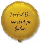 Personal Balon din folie cu text - Rotund auriu 45 cm