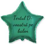 Personal Balon din folie cu text - Stea turcoaz 45 cm
