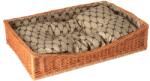 AtmoWood Szögletes fonott alvóhely kisállatok számára - bézs színű párnával (98929/P)