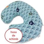 Kidizi Husa bumbac detasabila pentru Perna alaptare Kidizi Celia Animals Mint (5949551903819)