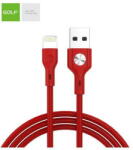 GOLF Cablu USB iPhone 5 / 6 / 7 Golf CD Leather 3A ROSU GC-60i - PM1 (A0112762) - pcone
