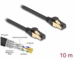 Delock Cablu de retea RJ45 SFTP Cat. 6A pentru exterior/uz industrial 10m Negru, Delock 80252 (80252)