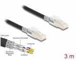 Delock Cablu de retea RJ45 Cat. 6A S/FTP cu clema pentru securizare 3m Negru, Delock 80257 (80257)