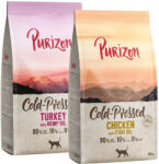 Purizon Purizon Pachet mixt de testare: 2 x 400 g Adult - Coldpressed: Pui cu ulei pește & Curcan cânepă