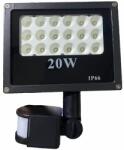  20W SMD LED PIR mozgásérzékelős Speciális reflektor fényvető hideg fehér SLIM Kültéri spotlámpa I
