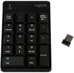  Logilink Billentyűzet, vezeték nélküli 2, 4G, számológéppel, 20 billentyű, fekete (ID0199) - dstore