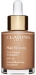 Clarins Skin Illusion Natural Hydrating Foundation makeup radiant cu hidratare SPF 15 culoare 112.3N Sandalwood 30 ml