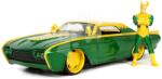 JADA Mașinuța Ford Thunderbird Jada din metal cu părți care se deschid și figurina Loki 22 cm lungime 1: 24 (JA3225026)