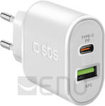SBS PD Reiselader 20W USB/USB-C fehér (TETRPD20W)