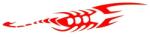  Abtibild " SCORPION " rosu reflectorizant Cod: AN11 Automotive TrustedCars