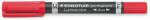 STAEDTLER Alkoholos marker, 0, 6/1, 5 mm, kúpos, kétvégű, STAEDTLER "Lumocolor® duo 348", piros (TS3482) - tonerprint
