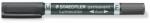 STAEDTLER Alkoholos marker, 0, 6/1, 5 mm, kúpos, kétvégű, STAEDTLER "Lumocolor® duo 348", fekete (TS3489) - tonerprint
