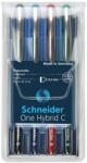 Schneider Rollertoll készlet, 0, 3 mm, SCHNEIDER "One Hybrid C", 4 szín (4 db)