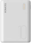 ROMOSS Simple 10 Powerbank, hordozható külső akkumulátor 2xUSB-A/USB-C/Micro-USB/Apple Lightning, 10000 mAh, fehér - tok-store