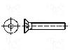 Bossard Surub M4, Oţel rezistent la acizi A4, lungime 8mm, ingropat, pas filet 0.7, BOSSARD - 1100173