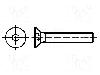 Bossard Surub M3, otel rezistent la acizi A4, 30mm, cap ingropat, BOSSARD, 1100130