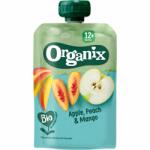 Organix Piure eco din mere, piersici si mango pentru +12 luni, 100g, Organix