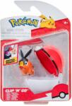 Pokémon Figurina in bila Clip N Go Pokemon S2, Tepig si Poke Ball Figurina