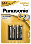 Panasonic Baterii Alcaline AAA, R3, Panasonic Alkaline Power, 1.5 V, Blister 4 Baterii + 2 (MAGT1006603TS) Baterii de unica folosinta