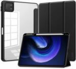  Tablettok XIAOMI PAD 6 (11, 0 coll) - fekete smart case tablet tok, átlátszó hátlappal, ceruza tartóval