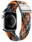 Apple Watch 1-6, SE, SE (2022) (38 / 40 mm) / Watch 7-8 (41 mm), textíl pótszíj, állítható, terep minta, Dux Ducis Mixture, mintás/narancssárga