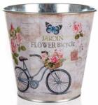 Home Decor Rózsás - biciklis fém kaspó - 12x11, 5 cm - Jardin Flower Bicycle (VET-63918655)