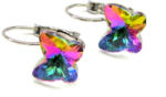 PILLANGÓ kapcsos fülbevaló - szivárvány (5 éves kortól tinédzser korig) (2023091904)