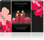 Baylis & Harding Boudoire Set cadou de îngrijire a corpului si cu lumânare - Cherry Blossom, 4buc