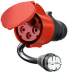 go-e adapter tápkábel Gemini flex 22 kW CEE piros 32 A - háztartási konnektor 10/16 A (CH-04-02)