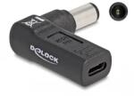 Delock 60005 Laptop töltőkábel adapter USB Type-C anya - HP 7, 4 x 5, 0 mm apa 90 fokban hajlított (60005)