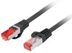 Lanberg Patch kábel CAT 6 S-FTP, AWG 26/7, LSZH, réz, fekete, 2m (PCF6-10CU-0200-BK)