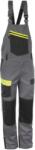 ROCK SAFETY Pantaloni cu pieptar, marime: 4XL, Negru / Gri / Galben, Rock Safety Shelter SHELTER-BP/4XL