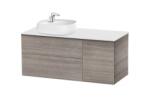 Roca Beyond 120 cm balos fürdőszoba bútor ráültethető mosdóval, texturált tölgy A851400402 (A851400402)