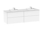 Roca Beyond 160 cm fürdőszoba bútor beépíthető mosdóval, fényes fehér A851419806 (A851419806)