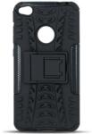 OnePlus Nord, Műanyag hátlap védőtok, Defender, kitámasztóval és szilikon belsővel, autógumi minta, fekete - tok-shop