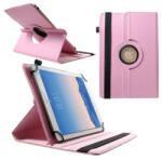  Univerzális TabletPC tok, mappa tok, 9-10", stand, elforgatható (360°), rózsaszín - tok-shop