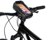  Univerzális, kerékpáros / biciklis tartó, táska, 6.5", kormányra szerelhető, vízálló, napellenző, fülhallgató kimenet, TP XT3 Bike, fekete