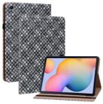 Samsung Tab S6 Lite 10.4 (2020 / 2022 / 2024) SM-P610 / P615 / P613 / P619 / P620 / P625, mappa tok, stand, fonott minta, mintás/fekete