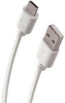  USB töltő- és adatkábel, USB Type-C, 100 cm, fehér 2A