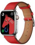 Apple Watch 1-6, SE, SE (2022) (38 / 40 mm) / Watch 7-8 (41 mm), bőr pótszíj, állítható, Hoco WA17, piros - pixato