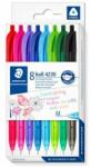 STAEDTLER Golyóstoll, 0, 5 mm, nyomógombos, STAEDTLER® "4230 M", 8 különbözõ szín (8 db) (TS4230MC8)