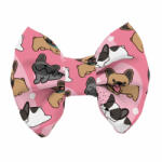 april & june Francia Bulldog, rózsaszín - Kutya csokornyakkendő - French Bulldog, pink - april & june