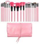 Mimo Set 24 Pensule Roz pentru Machiaj - Mimo Makeup Brush Pink, 24 buc