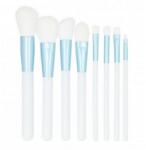 Mimo Set 9 Pensule Albe pentru Machiaj - Mimo Makeup Brush White, 9 buc