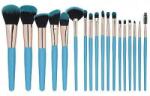 Mimo Set 18 Pensule Albastre pentru Machiaj - Mimo Makeup Brush Blue, 18 buc