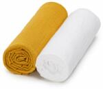 T-Tomi Muslin Diapers White + Mustard 2 buc