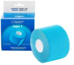 Vitammy Banda Kinesiologica Vitammy Tape 1, impermeabila, moale si confortabila, fara latex, 5 cm x 5 m, Albastru (tape1albastru)