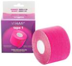 Vitammy Banda Kinesiologica Vitammy Tape 1, impermeabila, moale si confortabila, fara latex, 5 cm x 5 m, Roz (tape1roz)