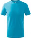 MALFINI Tricou finisat silicon, 160 g/m2, pentru copii, marime: 122 cm, Turcoaz, Malfini 1384409